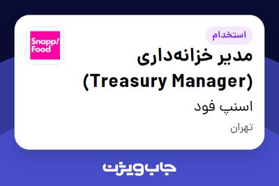  استخدام مدیر خزانه‌داری (Treasury Manager) در اسنپ فود
