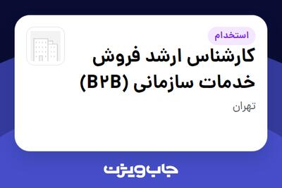  استخدام کارشناس ارشد فروش خدمات سازمانی (B2B) در سازمانی فعال در حوزه تجارت الکترونیک