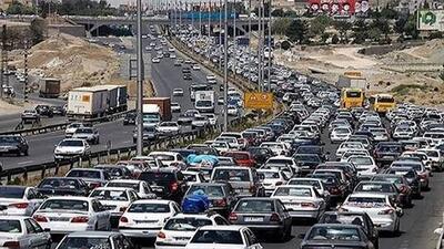  ترافیک سنگین در آزادراه کرج-تهران