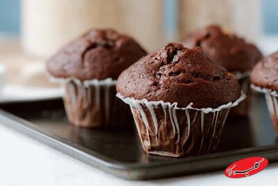 مافین دبل چاکلت نرم و خوشمزه به روش کافی شاپی - کلبه سرگرمی