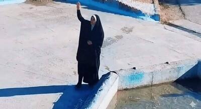 فیلم/ مصاحبه با بانویی که یک‌تنه مقابل اغتشاشگران ایستاد