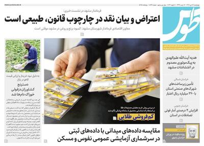  روزنامه های خراسان رضوی چهارشنبه ۱۷ دی ۱۴۰۴
