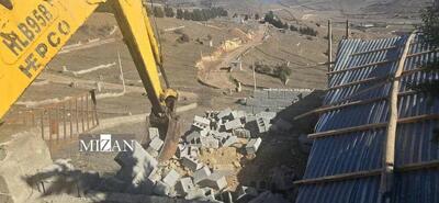 تخریب ساخت‌وساز‌های غیرمجاز در ۳۲ هزار متر از اراضی کشاورزی کلاردشت