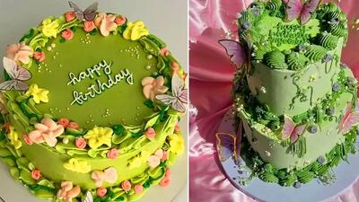  خاص ترین مدل های کیک تولد سبزمغزپسته ای؛ رنگی منحصر به فرد برای جشن های شما