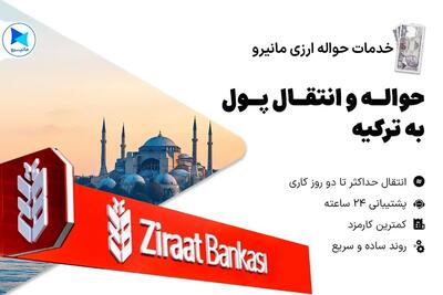 انتقال آنلاین لیر به زراعت بانک ترکیه با سامانه مانیرو