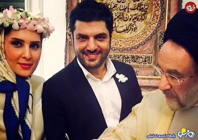  سام درخشانی و همسرش در حرم امام رضا (ع)