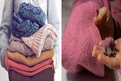  از بین بردن پرز لباس های بافت و زمستونی؛ کاری کن خودتم حتی فک کنی تازه خریدیشون