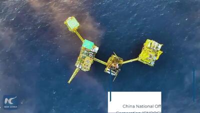  رکورد استخراج نفت و گاز در یکی از معادن دریایی در چین