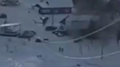 لحظات سقوط مرگبار هلی کوپتر در روسیه