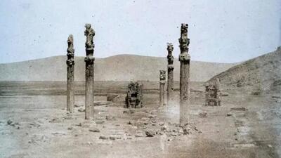  تصویری عجیب از تخت جمشید