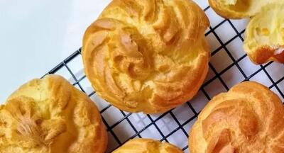 طرز تهیه نون خامه ای خونگی، با بافت ترد و خامه ای خنک و سبک !