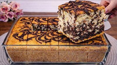 طرز تهیه نرم ترین کیک مرمری / خوشمزه ترین کیک مرمری خانگی