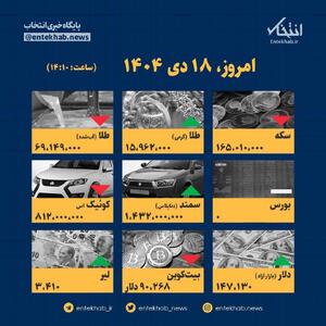 اینفوگرافیک / امروز ۱۸ دی قیمت‌ها چقدر است؟