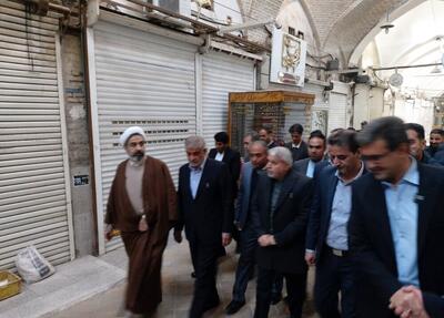  وزیر میراث در بازار تاریخی یزد حضور یافت
