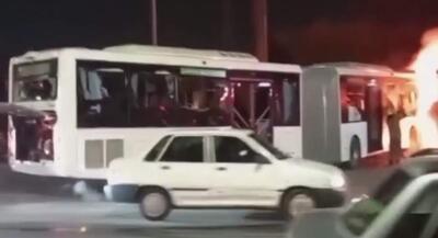 آتش‌ زدن اتوبوس‌های خط واحد مشهد | جهان نیوز