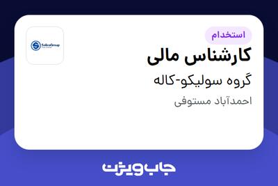  استخدام کارشناس مالی - آقا در گروه سولیکو-کاله