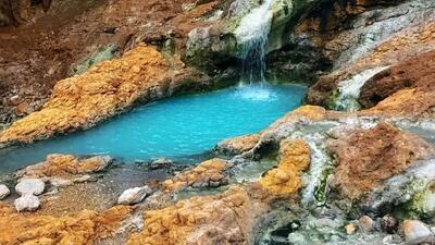 چشمه آب‌گرم گنو بندرعباس / تجربه‌ای متفاوت در دل طبیعت جنوب ایران + فیلم