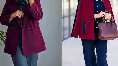  جدیدترین مدل های کت آلبالویی؛ خاص ترین انتخاب برای امسال