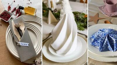 چگونه با دستمال سفره، یک پذیرایی فاخر و خلاقانه داشته باشیم؟