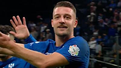 گل اول الهلال به الحزم توسط میلنکوویچ ساویچ