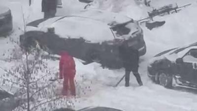  بارش برف در مسکو رکورد 70 سال اخیر را شکست