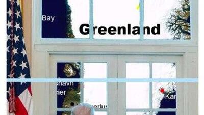  کاخ سفید عکسی از ترامپ در حال نگاه کردن به گرینلند منتشر کرد و پیشنهاد داد که وضعیت زیر نظر گرفته شود