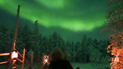  شفق قطبی در لاپلند، فنلاند