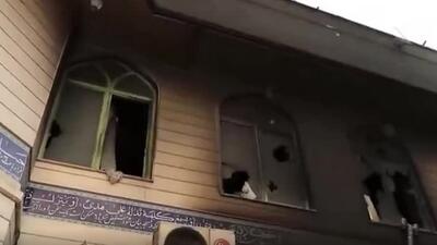 آتش زدن مسجدی که شهید رئیسی امام جماعت آن بود