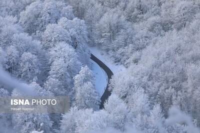 بارش برف زمستانی در سوادکوه - مازندران