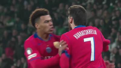 گل اول پاری سن ژرمن به اسپورتینگ (کواراتسخلیا)