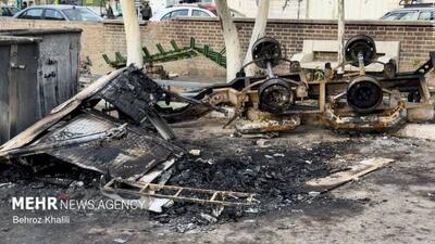  خسارات آشوبگران به مشیریه تهران