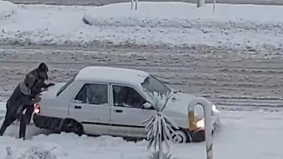  بارش سنگین برف در سوادکوه