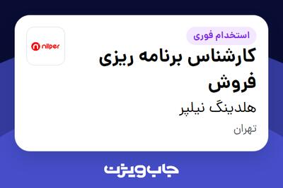  استخدام کارشناس برنامه ریزی فروش در هلدینگ نیلپر