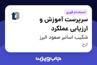  استخدام سرپرست آموزش و ارزیابی عملکرد در شکیب اسانبر صعود البرز