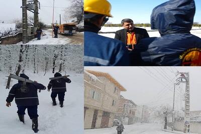  سیمبانانِ توزیع برق مازندران، حماسه‌سازانِ روشنایی در دلِ برف و بوران