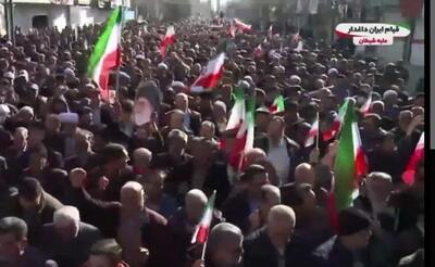  راهپیمایی علیه اغتشاش در چهارمحال و بختیاری