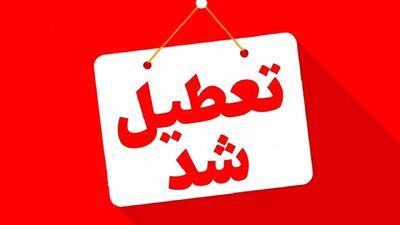 فوری/ مدارس و ادارات این استان فردا شنبه ۴ بهمن تعطیل شد