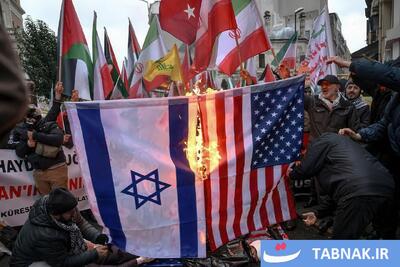  تجمع همبستگی مردم ترکیه با ایران در استانبول