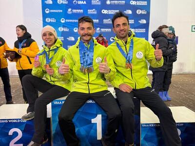 دو سکوی اول جام جهانی برای یخ نوردان ایرانی