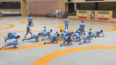 اختصاصی از تمرینات تیم ملی کشتی فرنگی