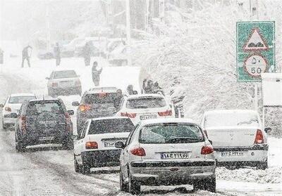  بارش برف و باران در جاده‌های ۷ استان/ترافیک سنگین در ورودی‌های تهران