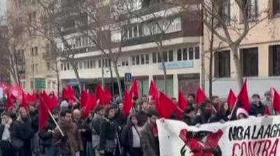  تظاهرات ضدامپریالیستی علیه امریکا و ناتو در مرکز مادرید برگزار شد