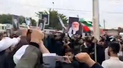 تجمع مردم بغداد در حمایت از رهبر انقلاب و ایران