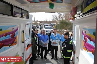  بازدید مدیران کل مدیریت بحران استان‌های سمنان و مرکزی از آمبولانس آموزش همگانی اورژانس ۱۱۵