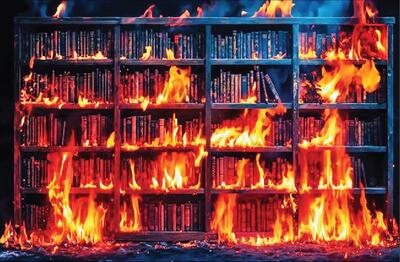 آتش زدن کتابخانه‌ها تخریب دانایی است