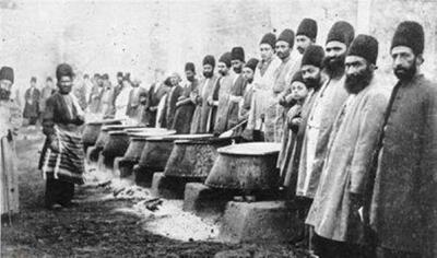  عکس/ ناصرالدین شاه و درباریان در روز «آشپزان» در سرخه‌حصار
