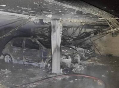  آتش سوزی ساختمان چهار طبقه در بزرگراه رسالت