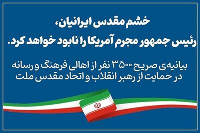  بیانیه ۳۵۰۰ فعال رسانه‌ای علیه رئیس‌جمهور مجرم آمریکا