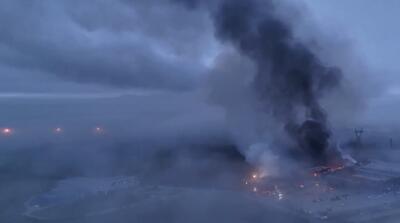  تصاویر انفجار مهیب در یک کارخانه بیسکویت‌سازی