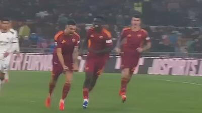 گل اول رم به میلان توسط پلگرینی